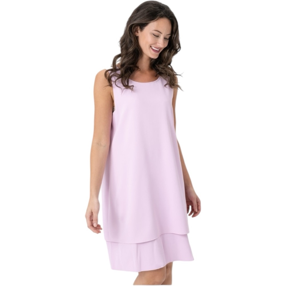 Renuar Woven Shift‎ Dress in Petal Sleeveless Tank Mini Dress